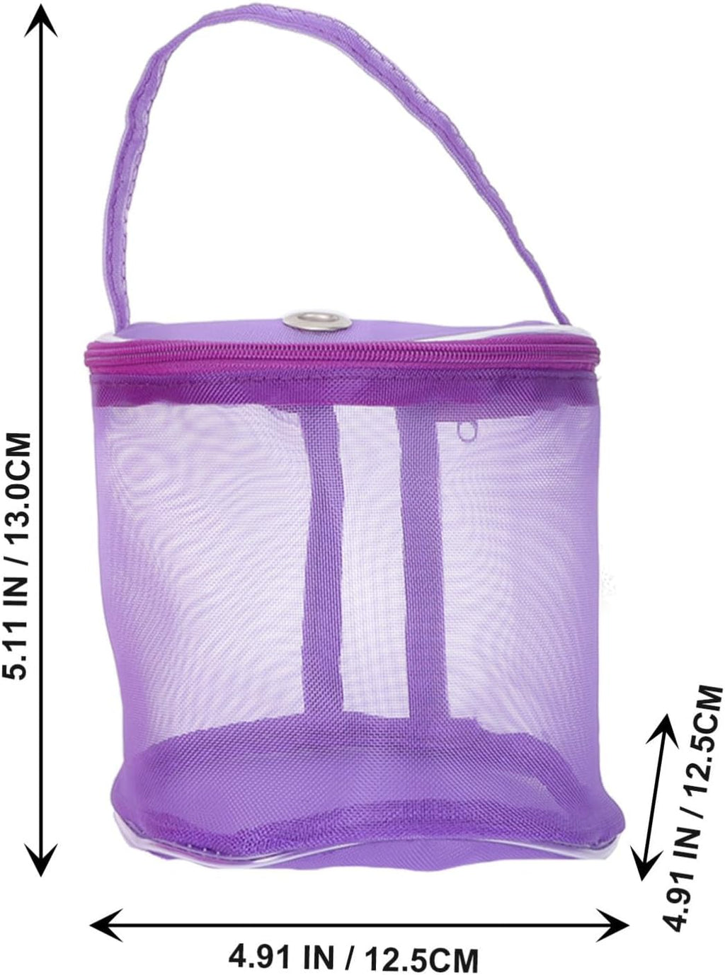 Purple Mesh Knitting Tool Pouch with Zipper, 2 Pack, Nylon