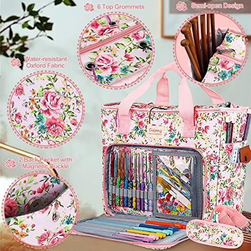 Coopay Crochet Kit Beginners Crochet Hook Set with Crochet Yarn, Large