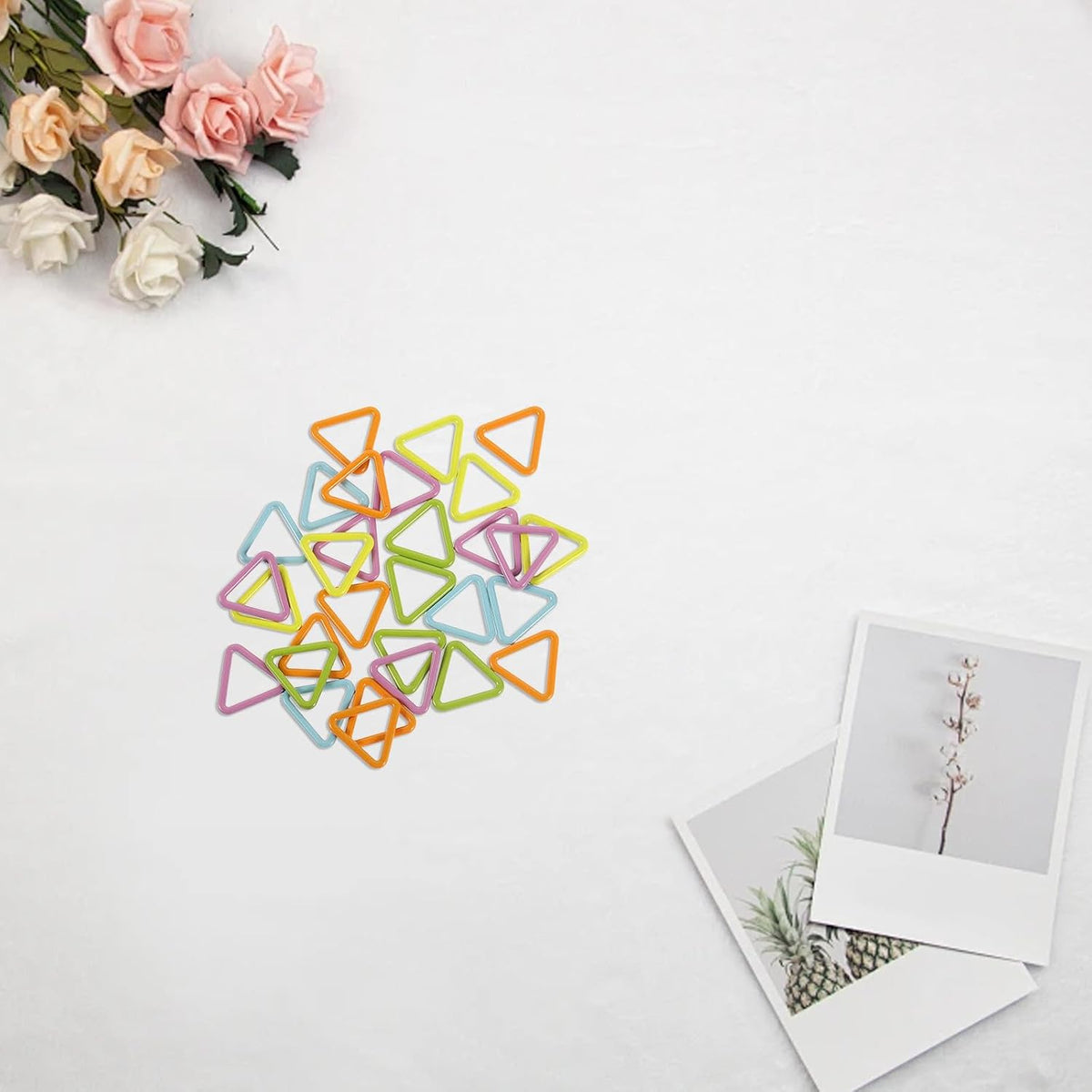 30Pcs Triangle Metal Stitch Markers for Knitters and Crocheters