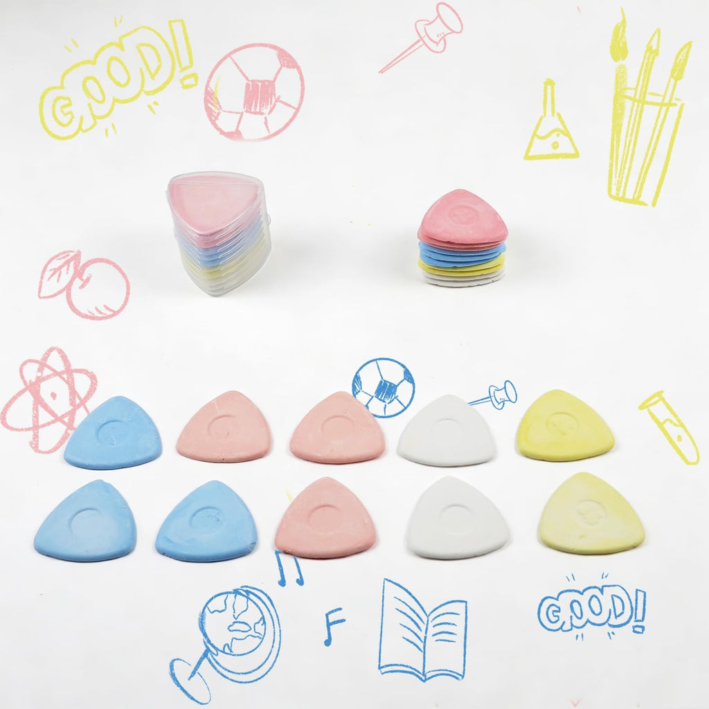10Pcs Triangle Tailors Chalk,Tailor's Sewing Fabric Chalk