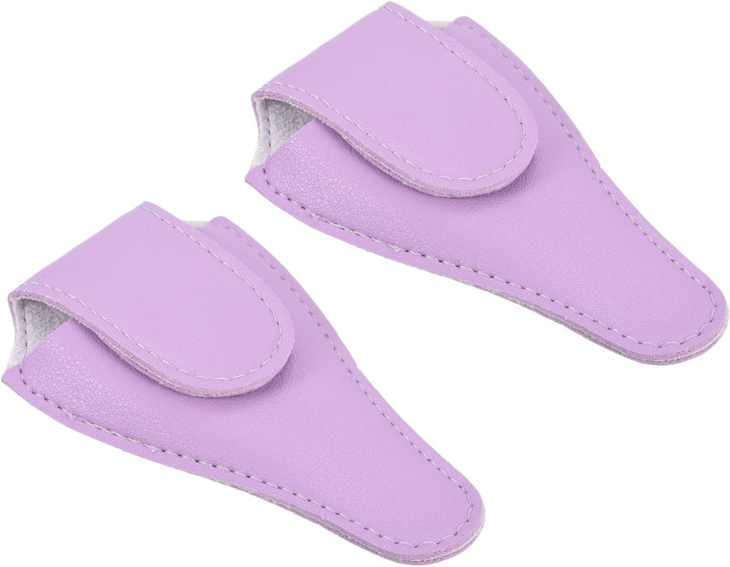 PATIKIL 4.5"x2.6" Embroidery Scissors Sheath 2Pack PU Purple