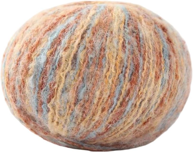300G 6-Piece Gradient Wool Acrylic Blend Yarn For Knitting And Crochet