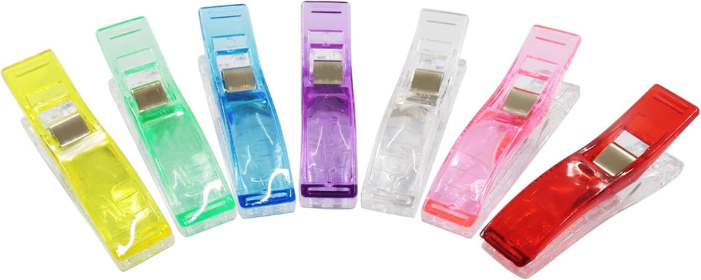 50 Pack Large Sewing Clips, Assorted Colors