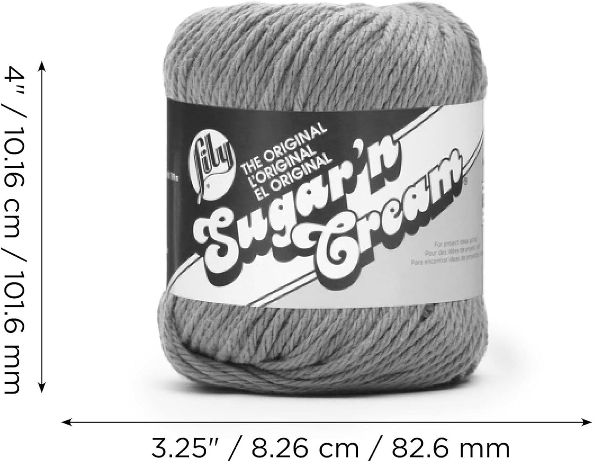 Lily Sugar'n Cream Cotton Yarn for Dishcloths Black 6-Pack
