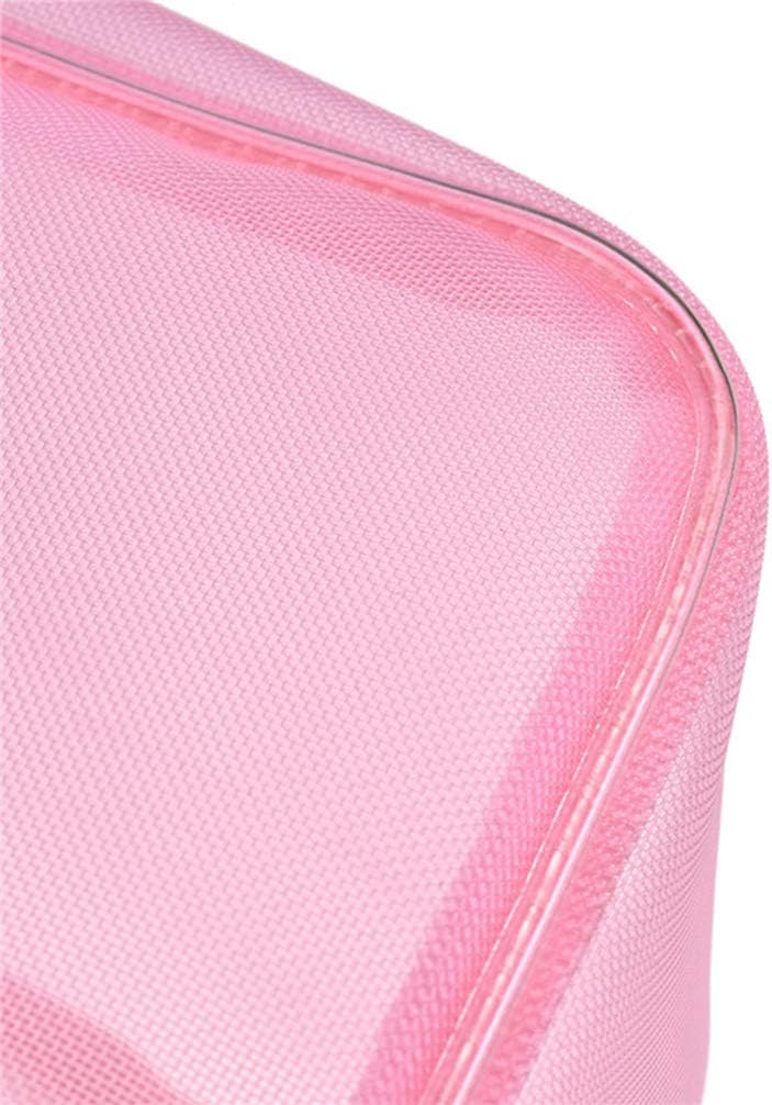 EXCEART Pink Yarn Tote Bag Knitting Tool Storage Mesh Organizer Case