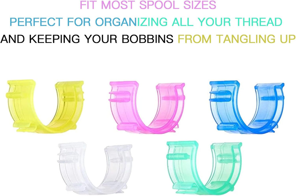 Joyangy 80-Pack Bobbin Clips, Plastic Thread Holder for Embroidery