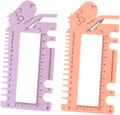 Sheep Head Knitting Needle Gauge Tool, Plastic 2 Piece Purple