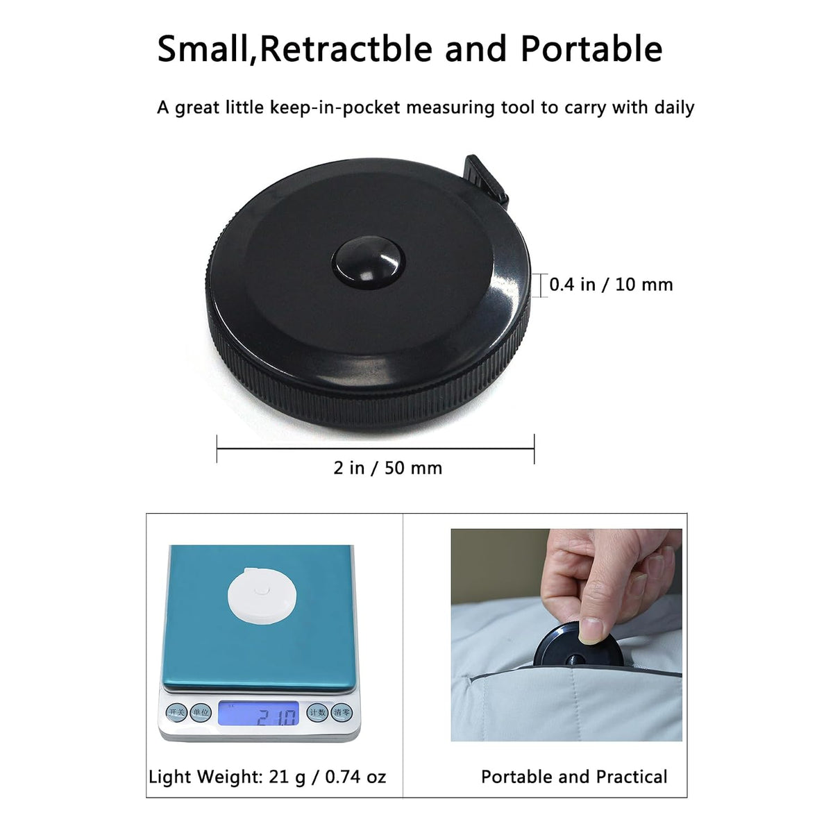 Tape Measure Soft Measuring Tape for Body Fabric Sewing Tailor 2Pack