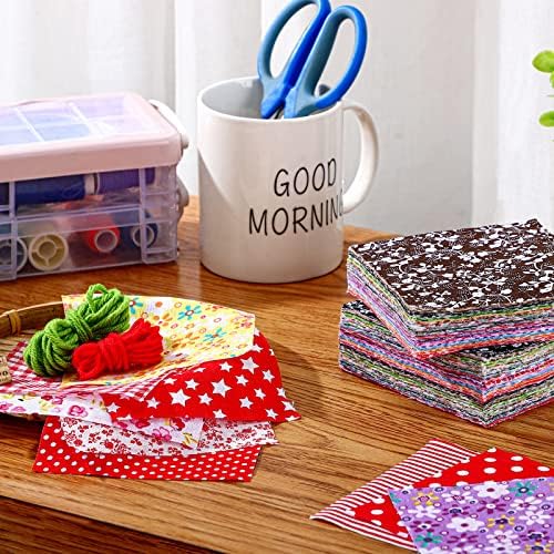 Tudomro 100 Pack Fabric Squares, 8 x 8 Inch