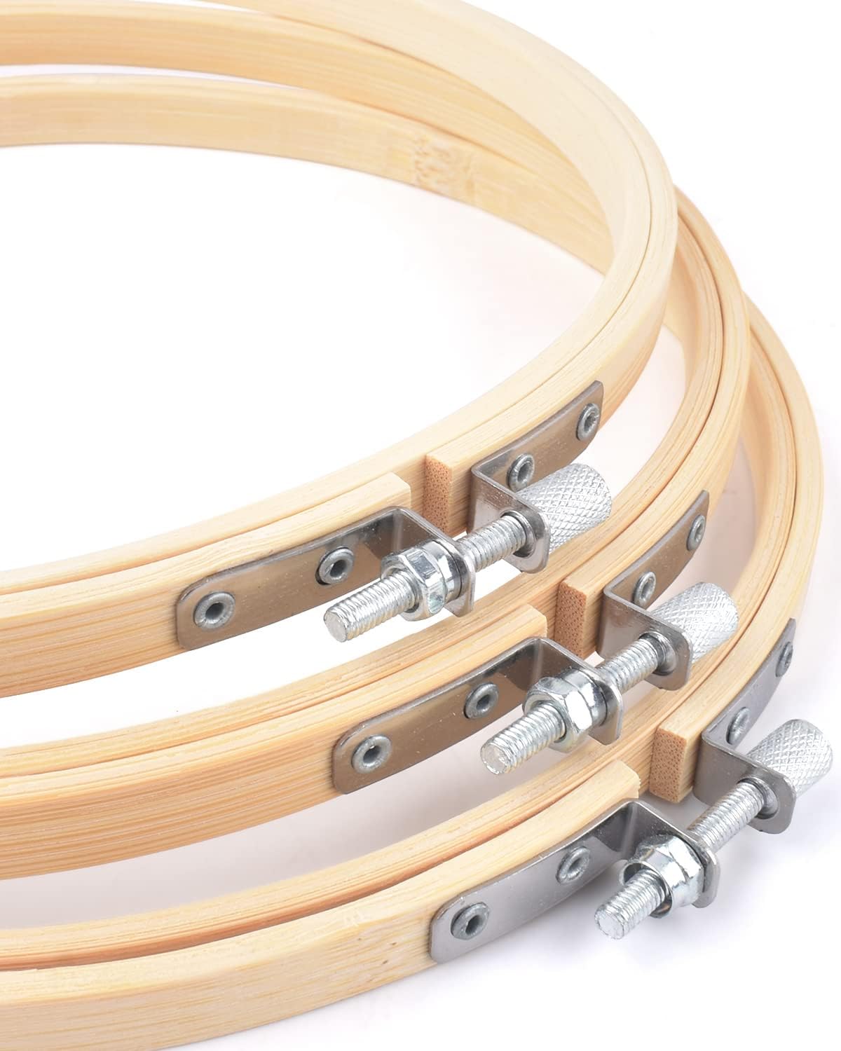 3 Pieces Embroidery Hoops, 12 inch Bamboo Frame Circle Cross Stitch