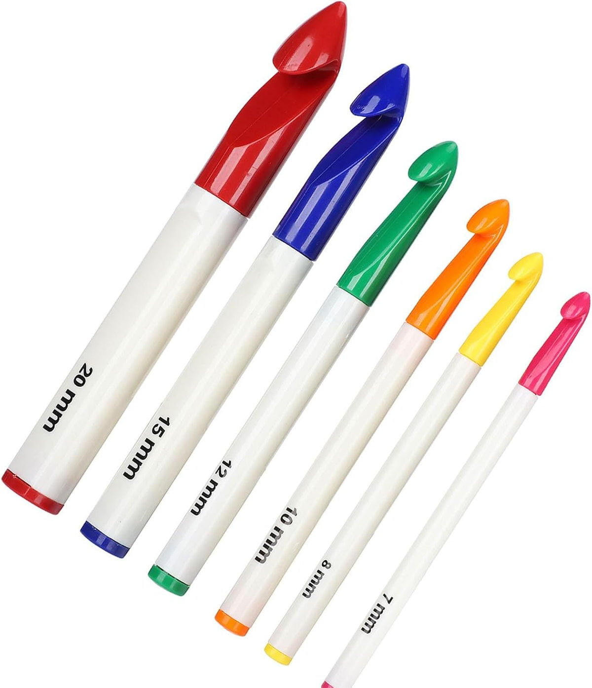 Yosoo Crochet Hook Set, 6 Pieces Ergonomic Handle Thick Needles Craft