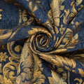 Floral Bloom Two Tone Polyester Rayon Chenille Damask Jacquard 57 Inch