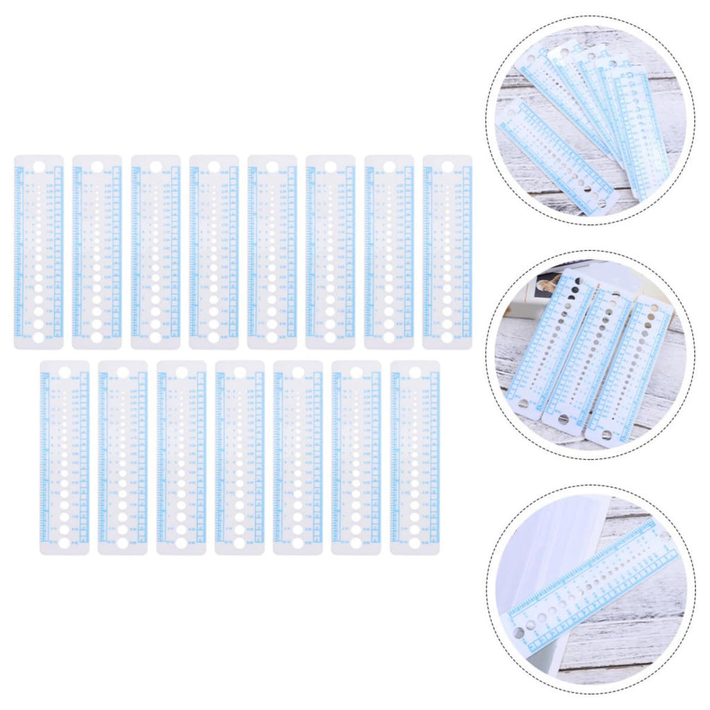 Plastic Knitting Gauge Ruler Set for Crocheters, 15 Pcs US Uk Sizes