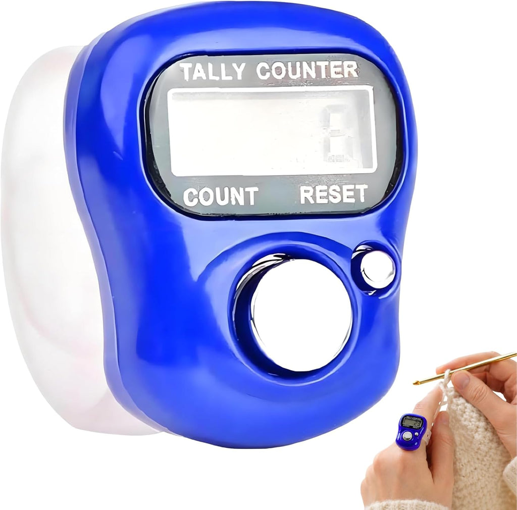 5 Digit LED Digital Row Counter, Handheld Tally Counter with Ring