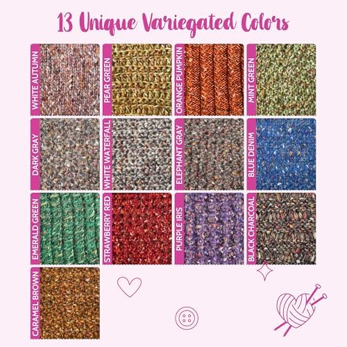Cotton Alpaca Tweed DK Alpaca Yarn, 6-Pack (882Yds/300G), Forest Pack