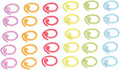 Akozon 30Pcs Colorful Knitting Stitch Marker Rings