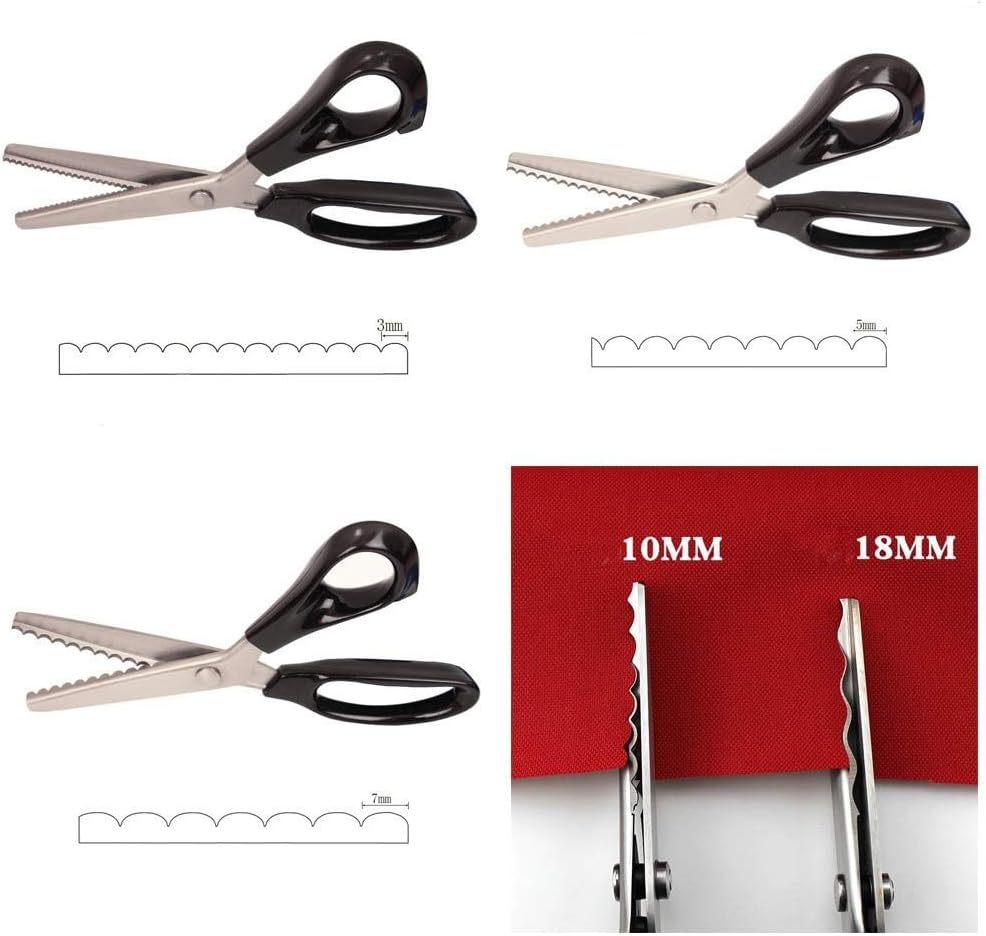 Pinking Shears for Fabric Paper Cutting, Stainless Steel