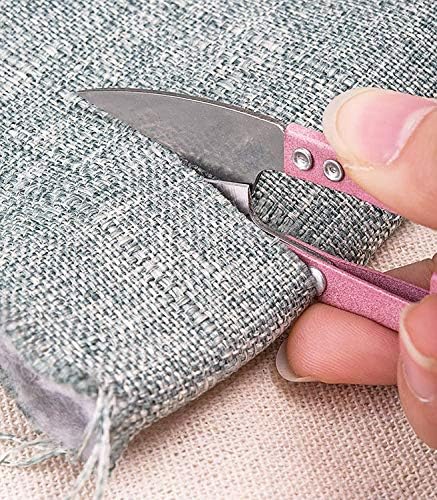 2Pcs Multicolor Mini Sewing Scissors Clipper 2Pcs Leather Scissors