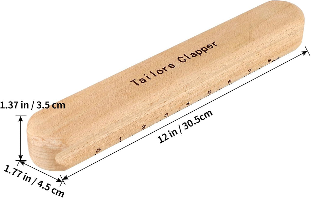 MOLIGOU Tailors Clapper, Clapper for Quilting, Wood Clapper for