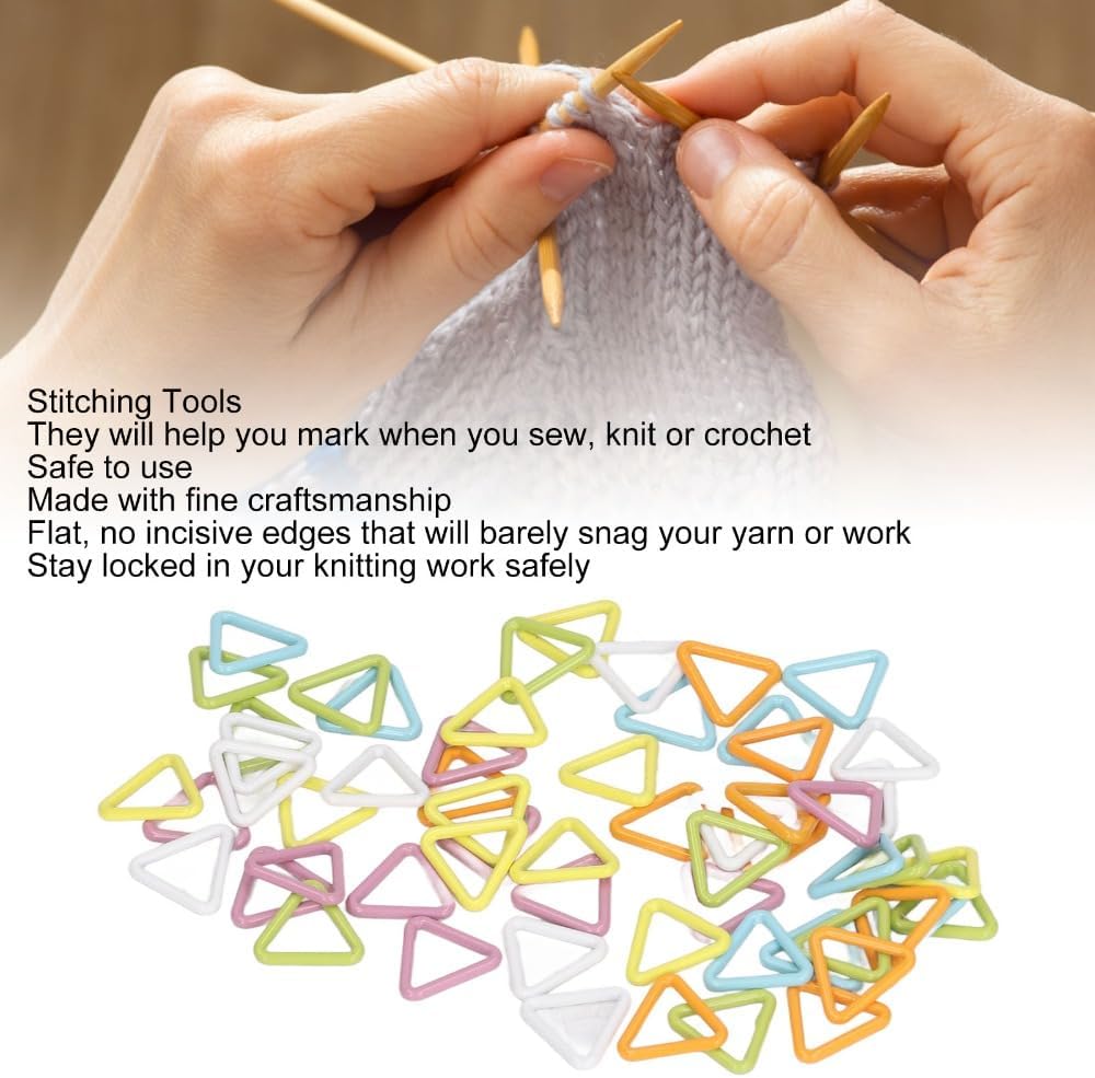 Anu Limen 60 Pcs Metal Stitch Markers for Knitting and Crochet