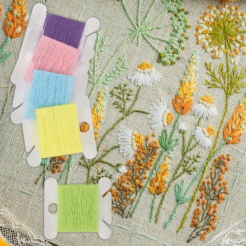 400 PCS Embroidery Floss Bobbins Embroidery Thread Organizer Plastic