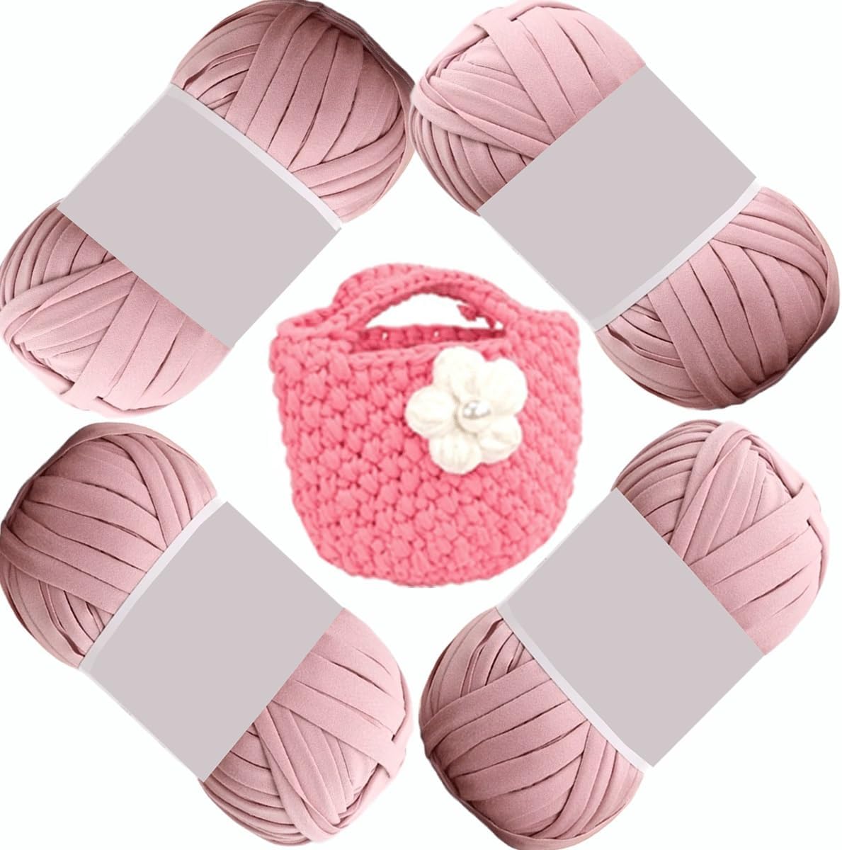 JACOJE 1/2/4 Pack T-Shirt Yarn, Each Package 100g Elastic Fabric Cloth