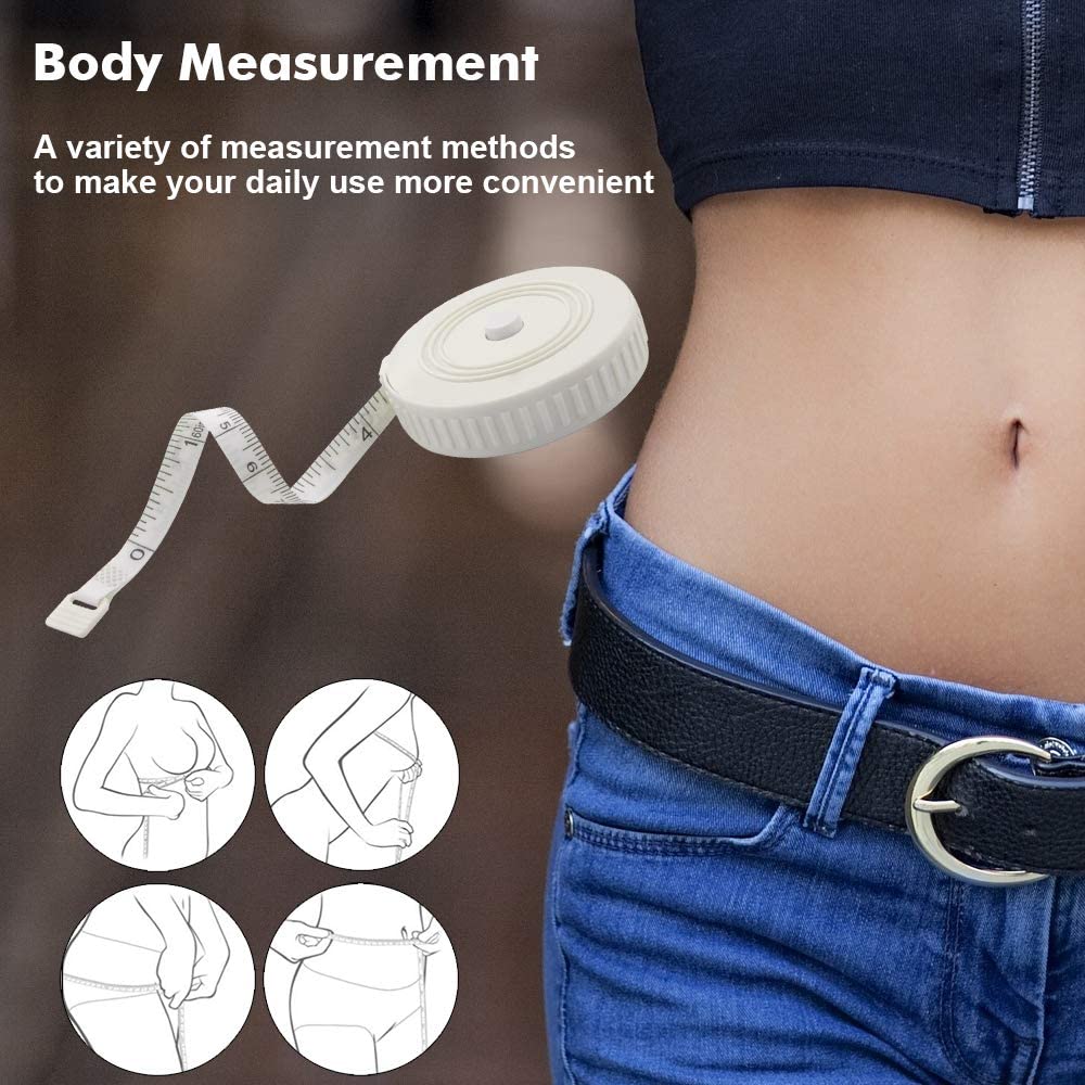 White Measuring for Body,Soft Tape Measure for Body Sewing Fabric
