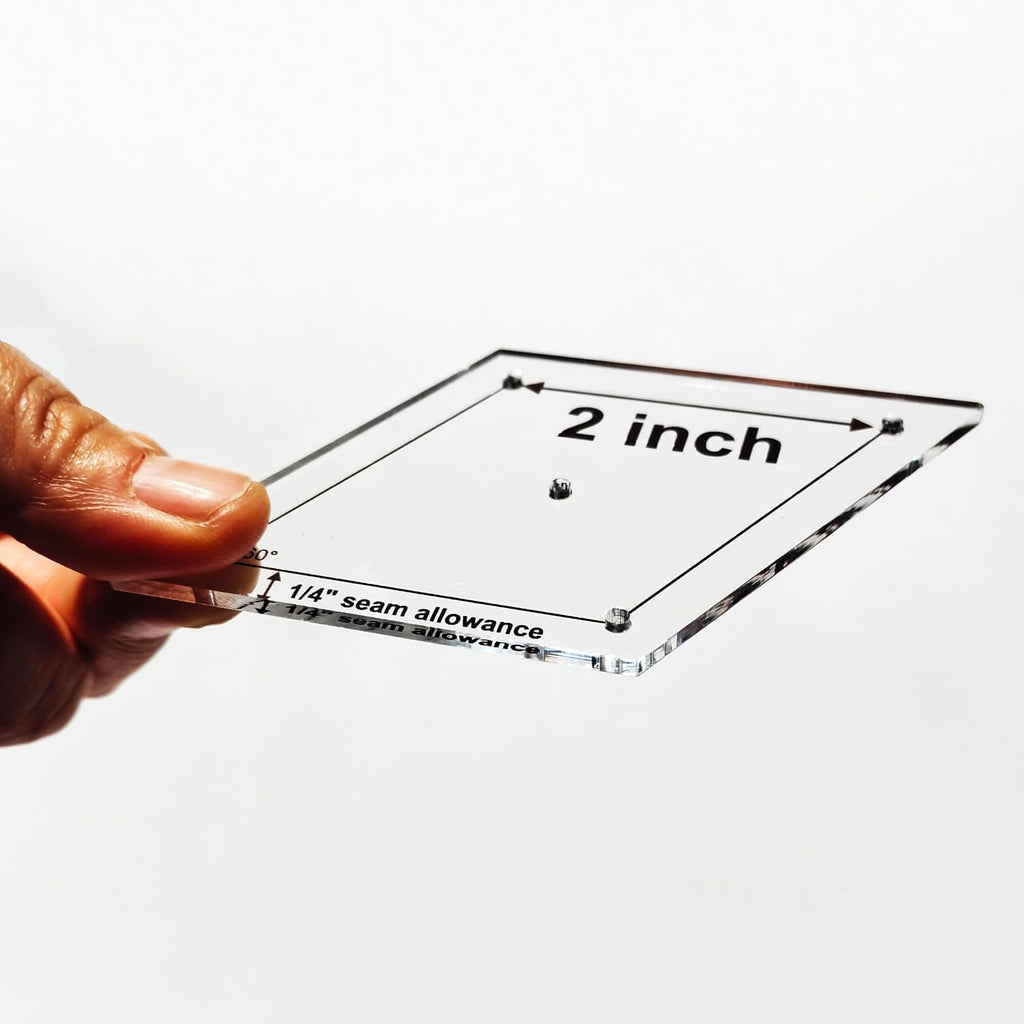4 Sizes 60 Degree Diamond Quilting templates for Quilting with 1/4