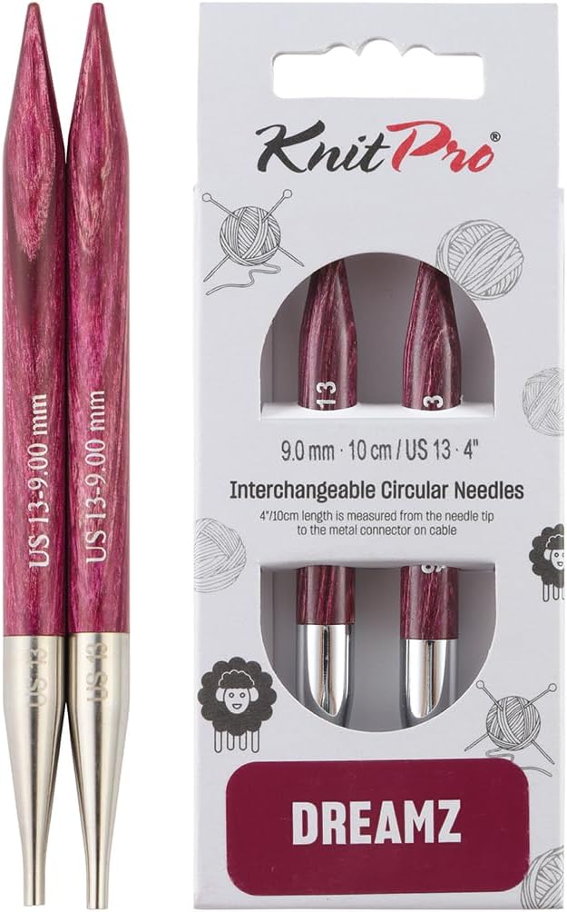 KnitPro Dreamz Interchangeable Circular Needles 4" (10cm) | US Size 13
