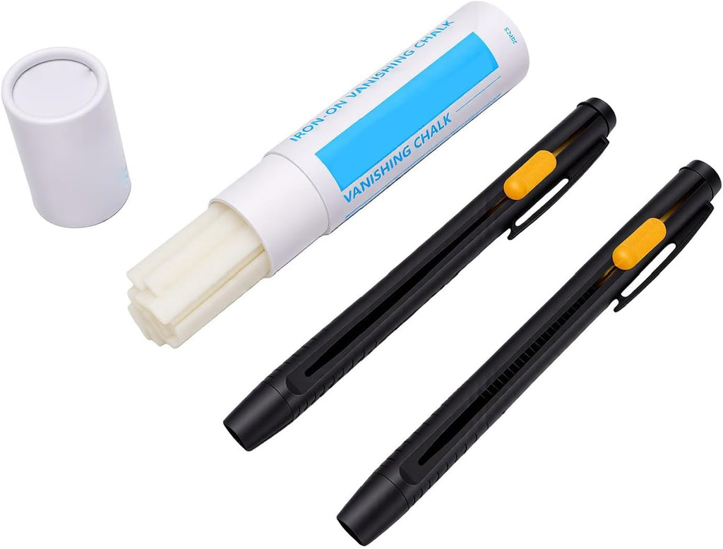 2-Pack Heat Erasable Fabric Chalk for Sewing (White)