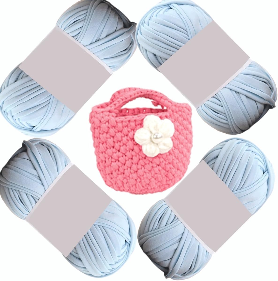 JACOJE 1/2/4 Pack T-Shirt Yarn, Each Package 100g Elastic Fabric Cloth