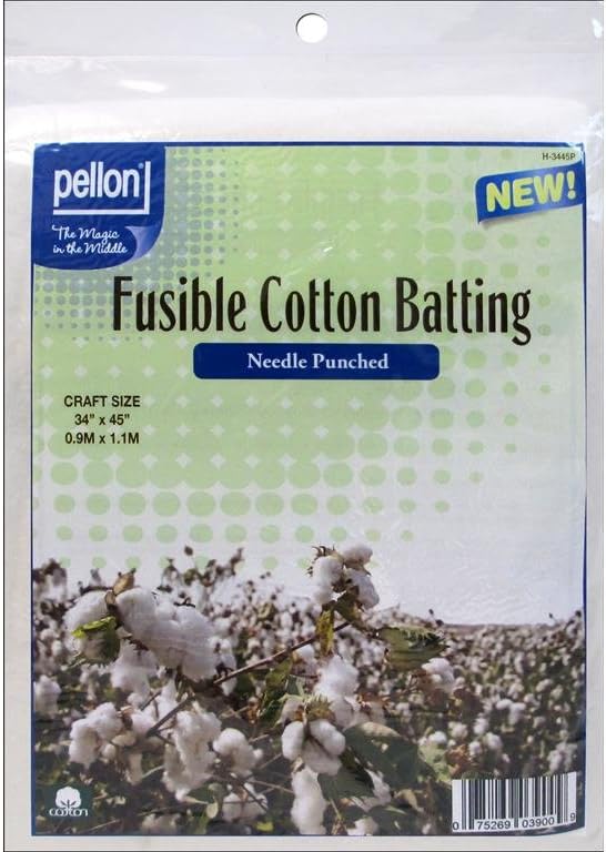 Pellon Batting Needle Punch Fusible Cotton 34x45