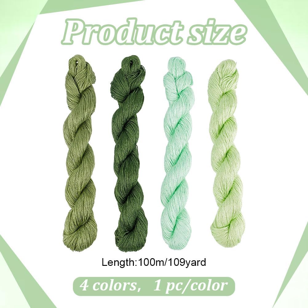4 Pcs Sashiko Thread Sashiko Skein 4 * 100M(109 yds) Pure Cotton