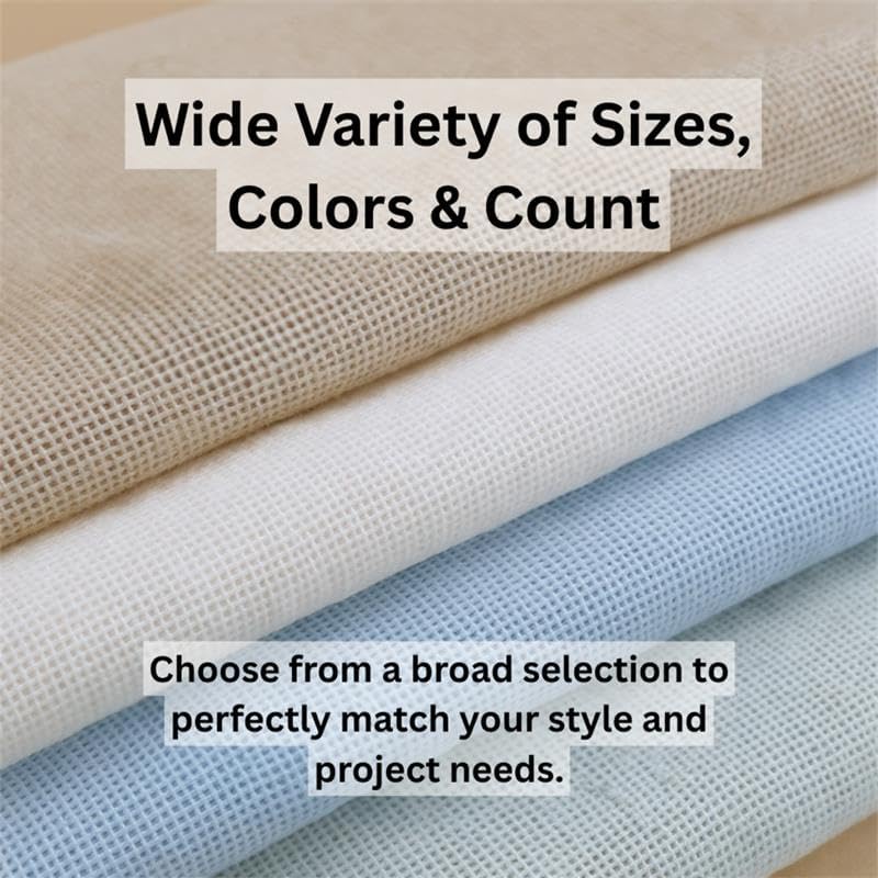 Zweigart Aida 16 Count Fabric – Natural White (101), 39.4" x 39.4"