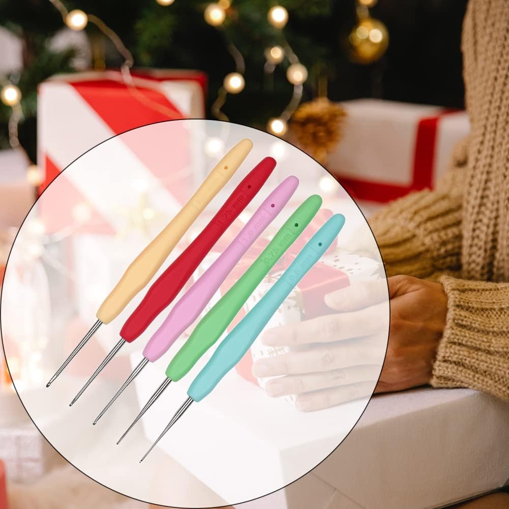 Small Sizes Crochet Hooks 5 pcs Lace Crochet Needles (0.5mm - 1.5mm)