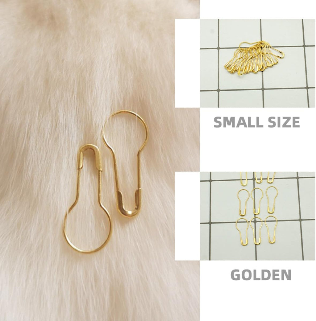Gold Gourd Shape Metal Safety Pins for Knitting Stitch Markers