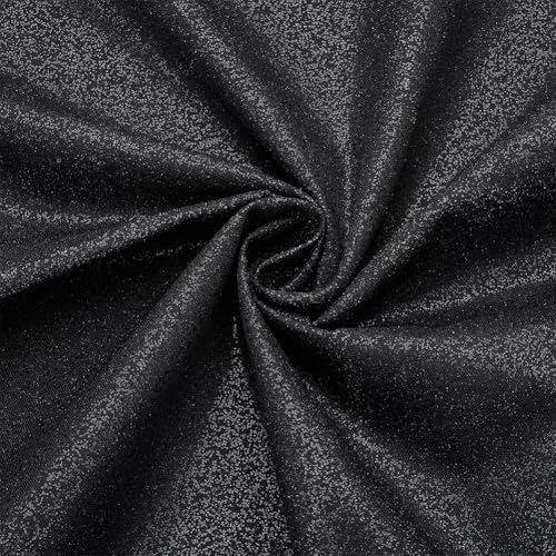 BENECREAT 45.27x43.3Inch Black Cotton Interfacing Fabric, Woven