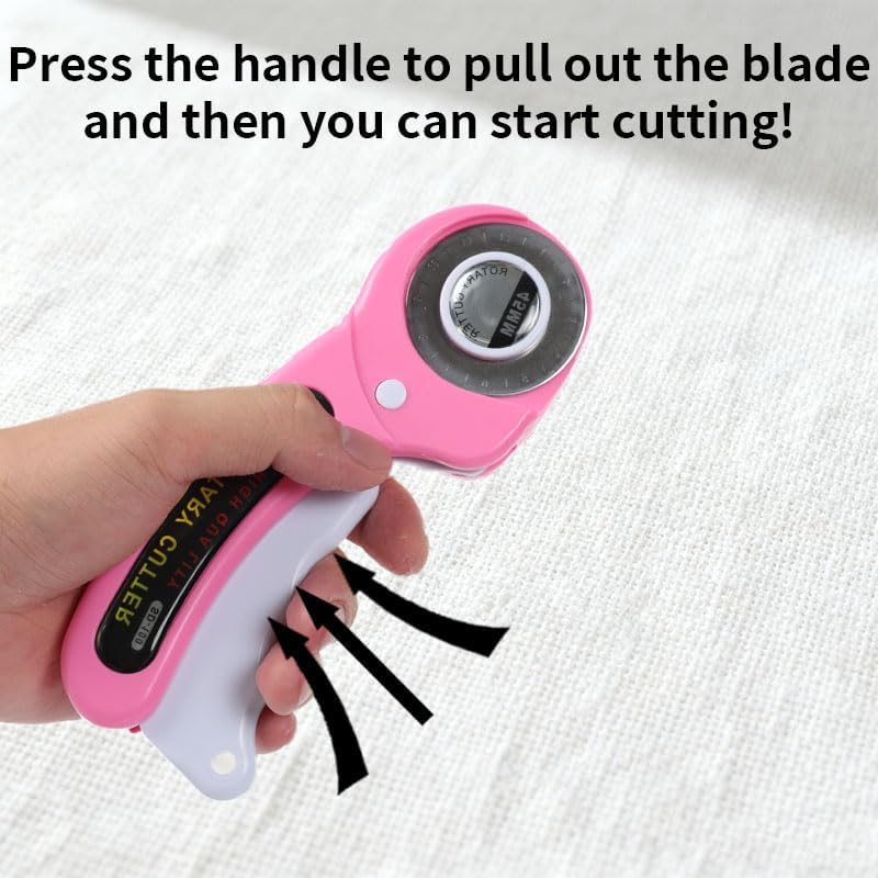 Rotary Cutter for Fabric, 45mm and 28mm Cutters Kit with Extra 10