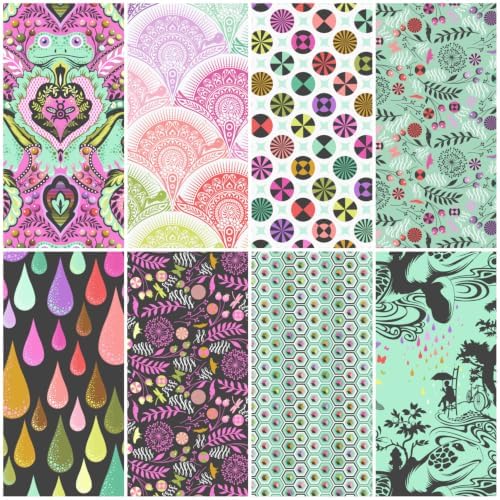 Prince Charming Déjà Vu Fat Quarter Bundle (8 Pieces) by Tula Pink for