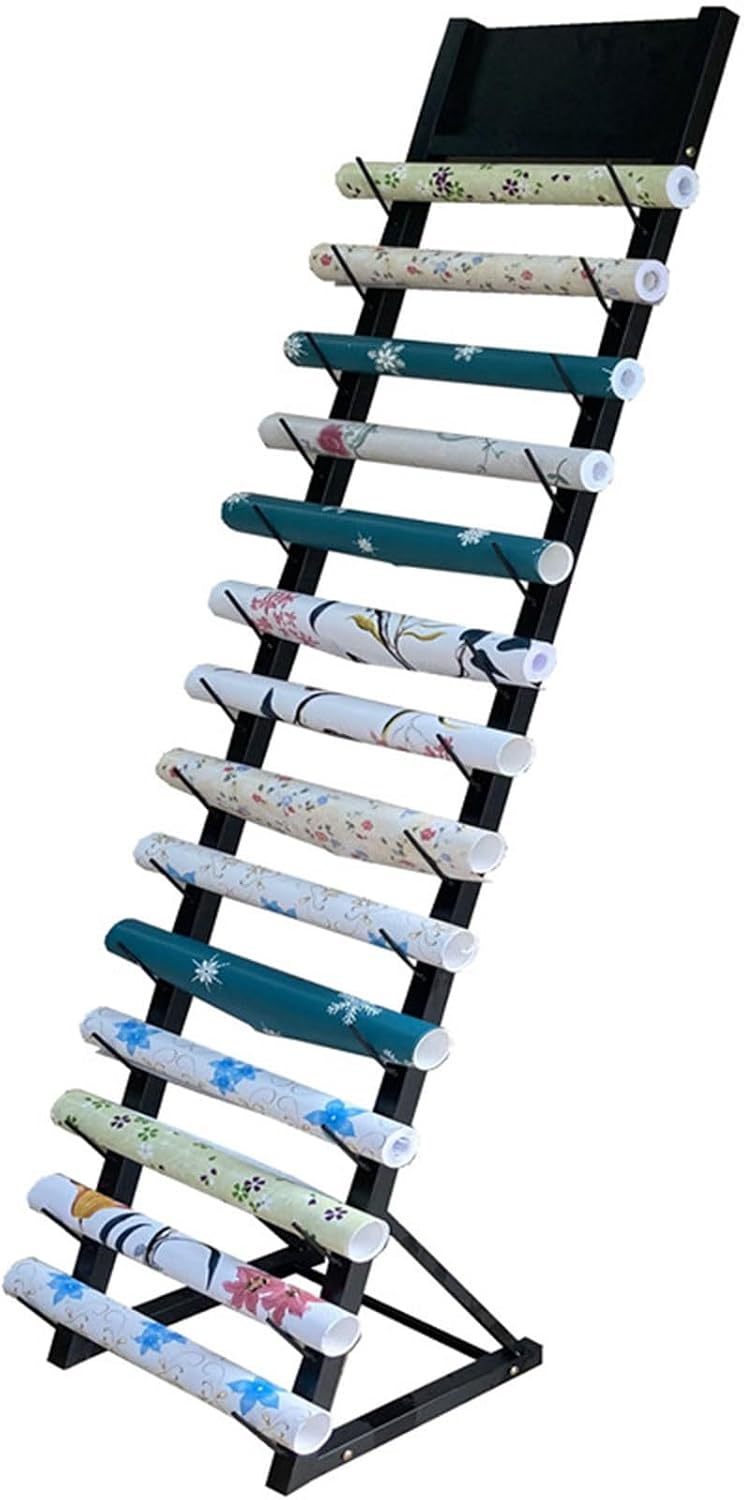 Commercial Fabric Roll Storage Rack, Heavy Duty Steel Organizer Holder