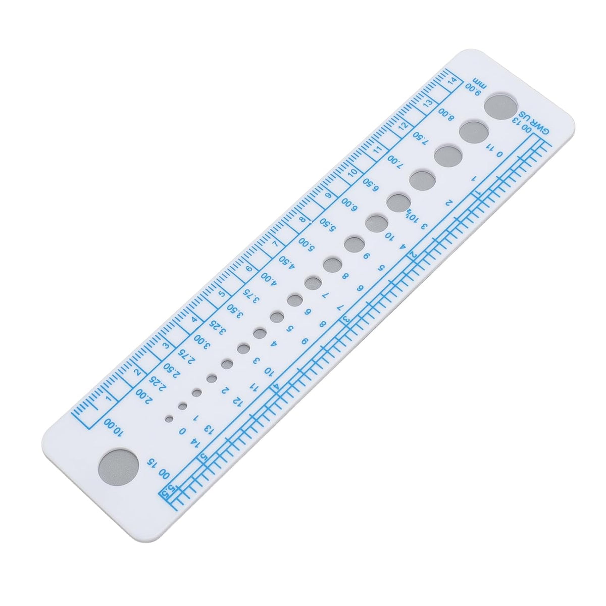 AYNEFY Knitting Needle Gauge Ruler Knitting Tools Needle Sizer