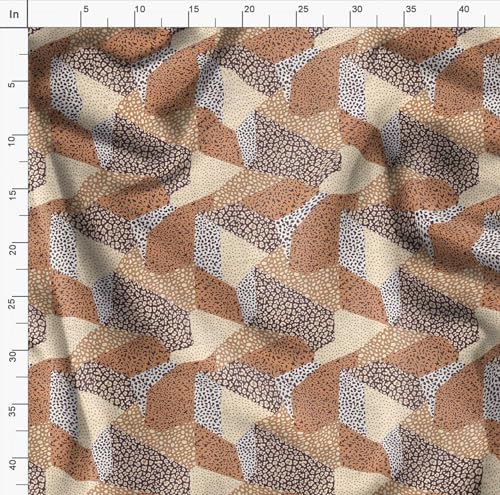 Soimoi Heavyweight Cotton Canvas Fabric Material - 56 Inch Wide, Brown