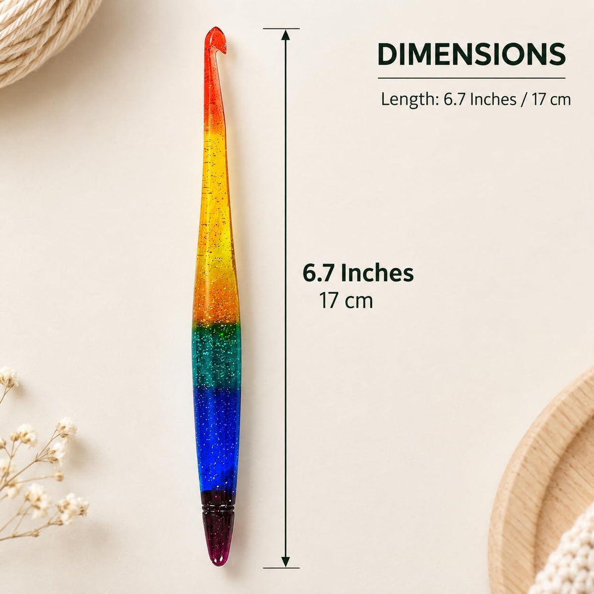 Ommi Ergonomic Handle Crochet Hooks | Handcrafted 7’’ Crochet Hook