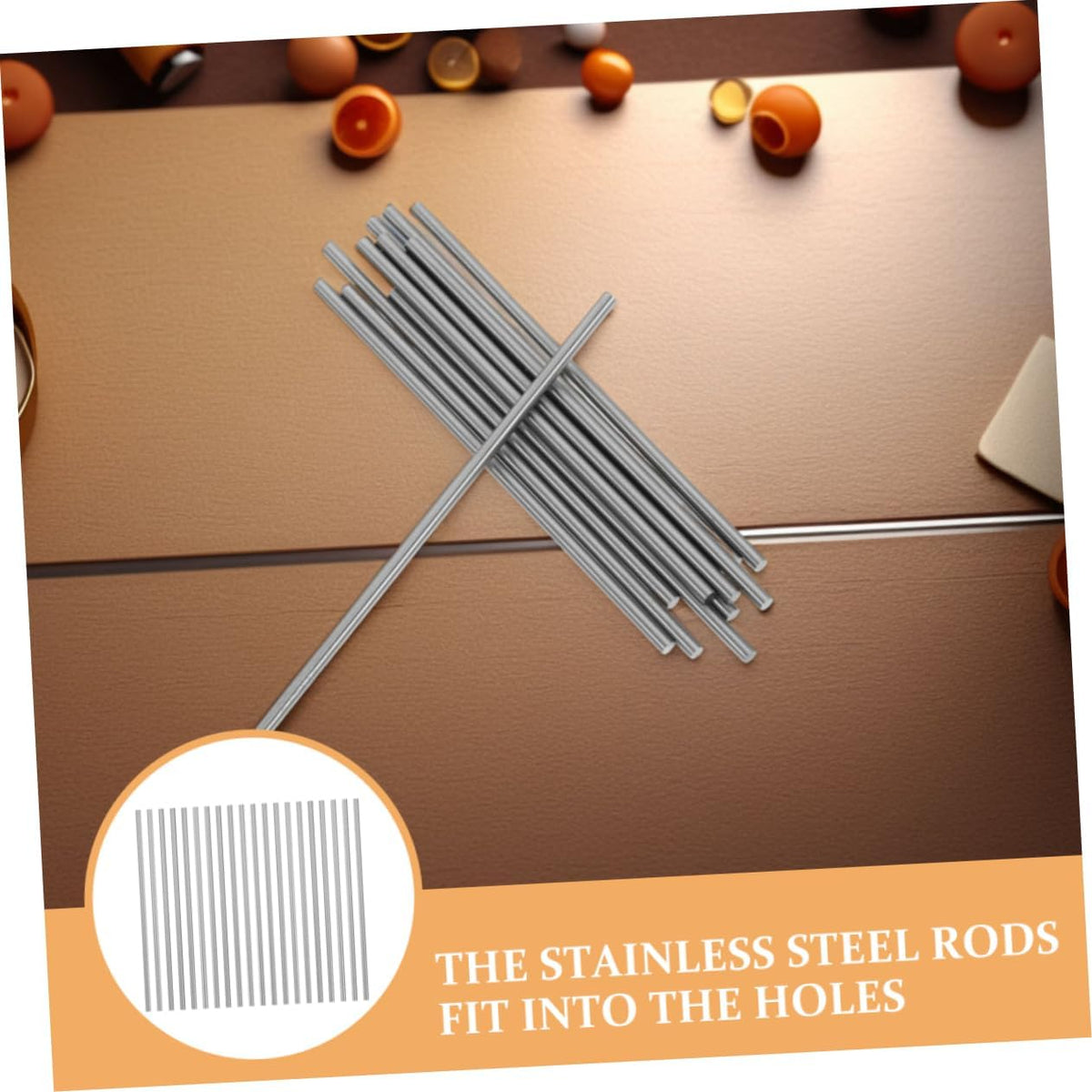 20pcs Stainless Steel Blocking Rods for Knitting Board Accessories