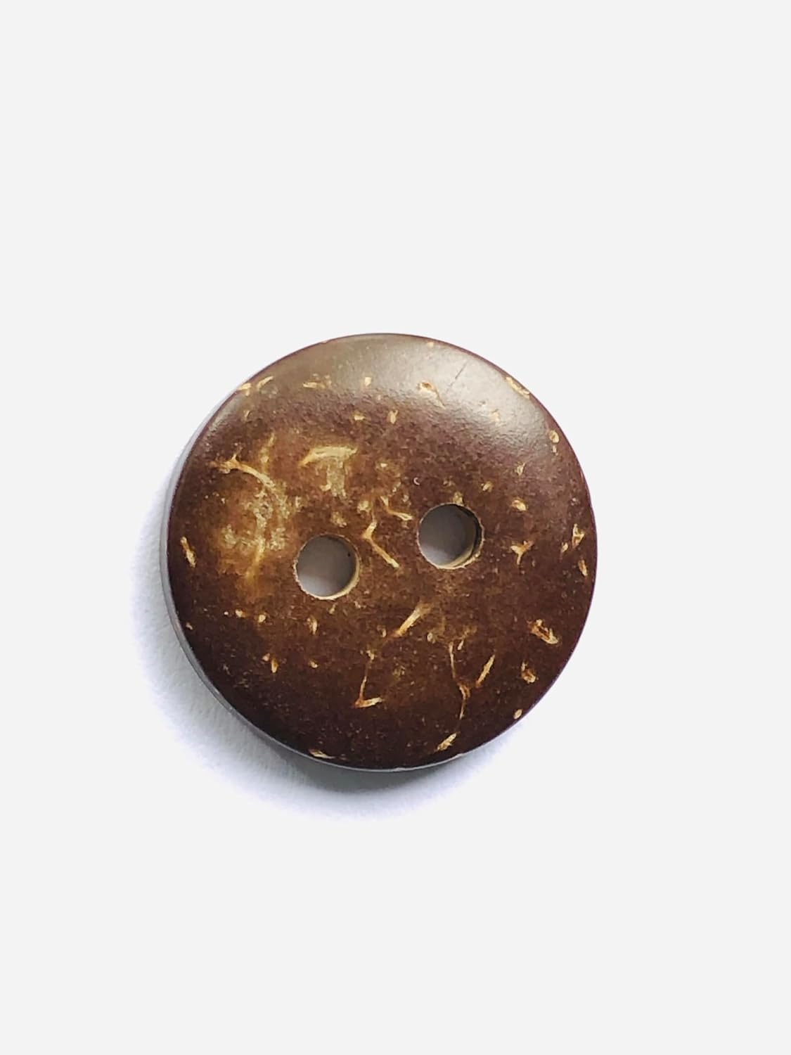 Natural Coconut Buttons, 2-Hole Round Brown Sewing Buttons for