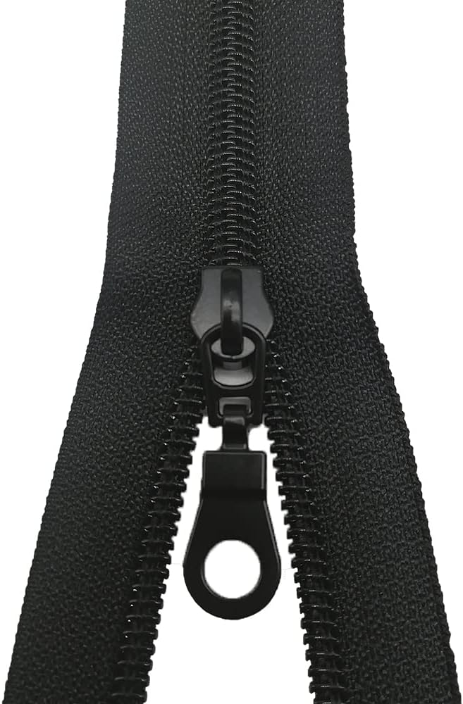Meikeer #5 Nylon Coil Zipper by The Yard, 10 Yd with 20 Sliders, Black