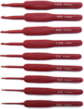 Rengue Ergonomic Crochet Hook Set, 9 Pcs 2-6mm Knitting Needles with