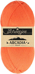 Scheepjes Arcadia Sock Yarn, 100g, 810 Sunset Orange, Wool/Polyamide