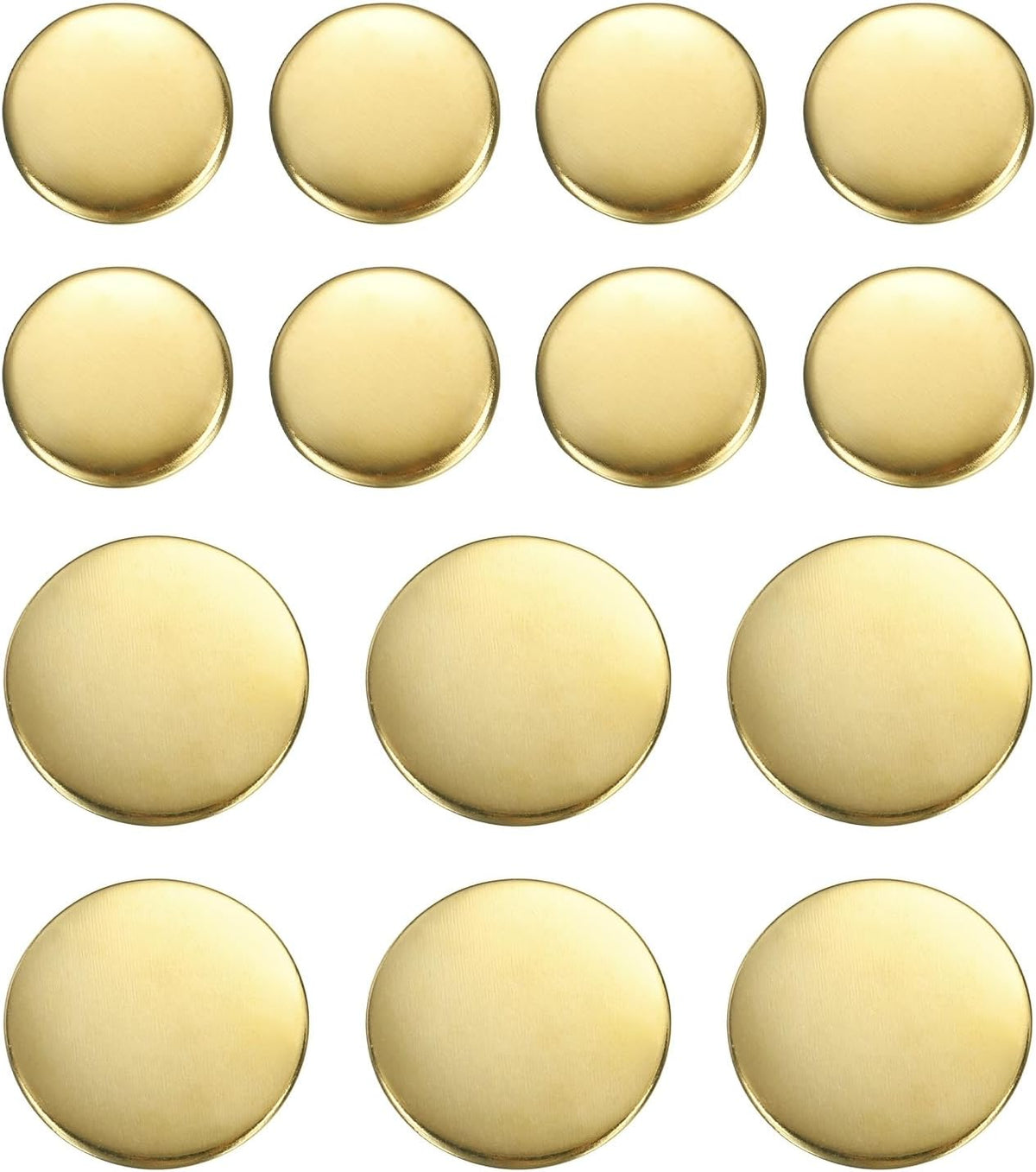 HARFINGTON 14pcs Metal Round Buttons 15mm/20mm Brass Sewing Craft