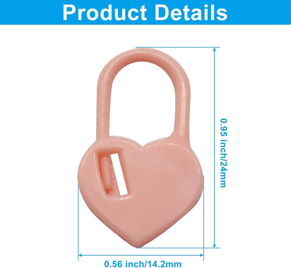 Coufce 200 Pcs Pink Heart Stitch Markers for Crocheting